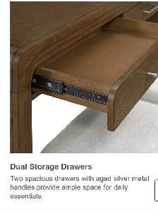 52" accent console with 2 storage ottomans - Photo 4