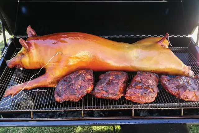 Propane Pig Roaster Trailer for rent