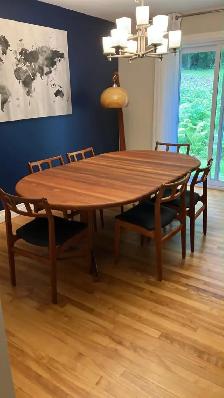 MCM vintage. TEAK TECK. Chairs chaises pour ensemble salle à man - Photo 6