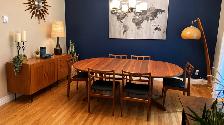 MCM vintage. TEAK TECK. Chairs chaises pour ensemble salle à man - Photo 7