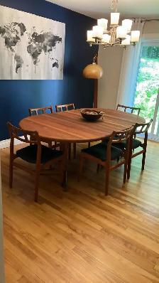 MCM vintage. TEAK TECK. Chairs chaises pour ensemble salle à man - Photo 9