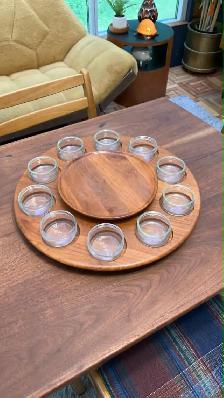 Mid century. TEAK TECK. Plateau tournant / Lazy susan dining roo - Photo 5