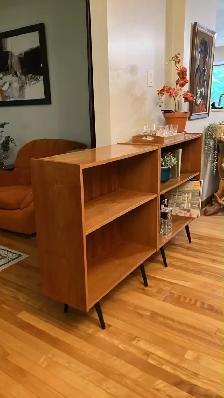 Mid century TEAK TECK. 2 dispo. Bibliothèque, bar, table console - Photo 9