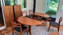 Mid century TEAK TECK. Ensemble salle à manger / GRANDE Table - Photo 4