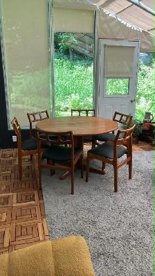 Mid century TEAK TECK. Ensemble salle à manger / GRANDE Table - Photo 6