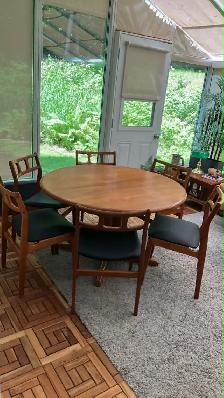 Mid century TEAK TECK. Ensemble salle à manger / GRANDE Table - Photo 7