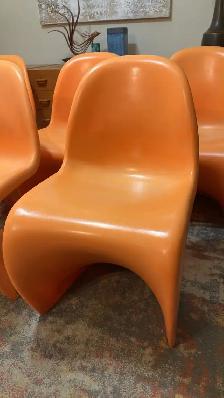 Mid century. Ensemble de 6 chaises. Set 6 chairs. Usage intérieu - Photo 4