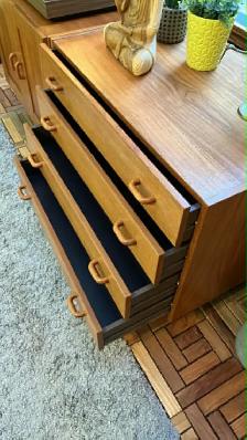 Mid century TEAK TECK. MODULAIRE. Buffet, tables de chevet, bar, - Photo 5