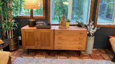 Mid century TEAK TECK. MODULAIRE. Buffet, tables de chevet, bar, - Photo 7