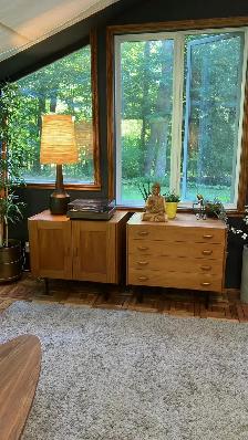 Mid century TEAK TECK. MODULAIRE. Buffet, tables de chevet, bar, - Photo 9