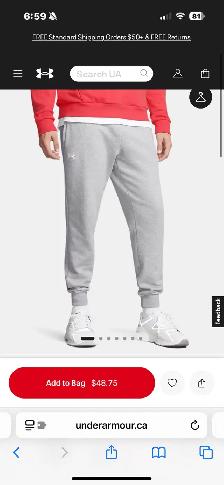 under armour jogging pants L