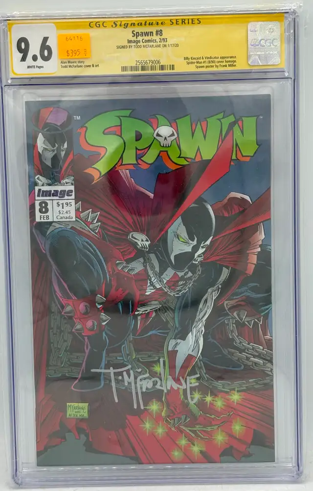 Signed & CGC Graded (9.6) Spawn #8 Comic - Todd Macfarlane
