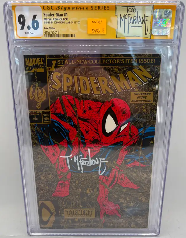 CGC Graded Spider-Man #1 Gold Edition Signed by Todd Macfarlane