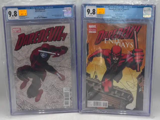 CGC Graded Daredevil Comic #1 and Daredevil End of Days Comic #1