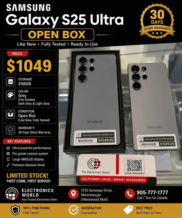 Samsung Galaxy S25 Ultra – Open Box