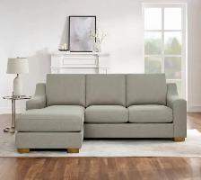 Grey fabric sectiinal with reversible chaise - Photo 3