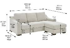 Grey fabric sectiinal with reversible chaise - Photo 5