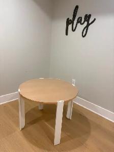 CRATE & BARREL KIDS Nesting Wood Kids Play Table & 4 Stools - Photo 2