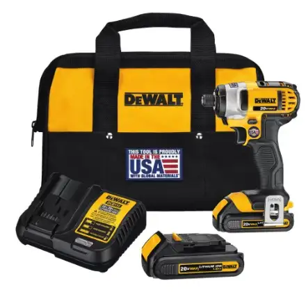 DEWALT DCF885C2 20V MAX Cordless 1/4' Impact Driver Kit - $139