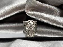 14KT White Gold Diamond Ring & Matching Band $2,975 - Photo 10