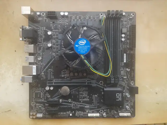 I3-10100f CPU and Gigabyte B560M DS3H Motherboard $140 obo