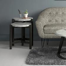 ACCENT NESTING TABLE IN GREY(SET OF TWO )