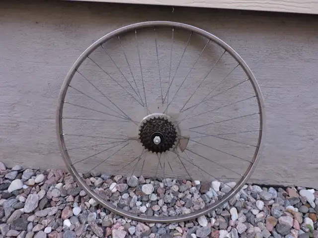 Roue de vélos arrière Vintage en acier avec engrainage 6 dents