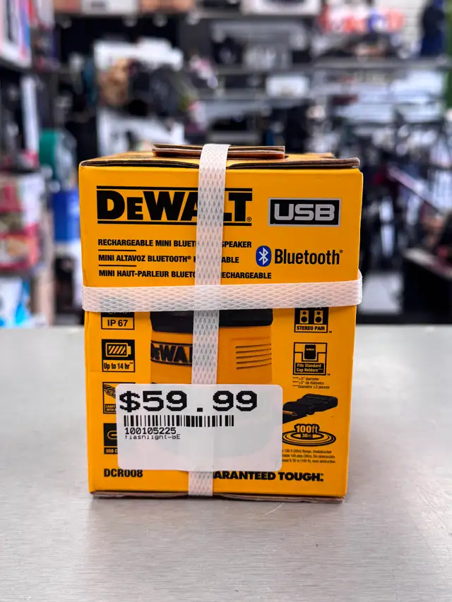 DEWALT Rechargeable Mini Bluetooth Speaker - BRAND NEW