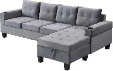 Brand New 4-Seater L-Shaped Sectional Sofa with Storage $720