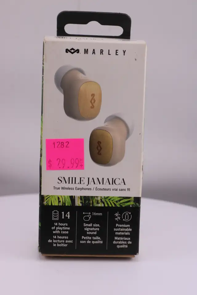 Brand New Marley Smile Jamaica True Wireless Earbuds - Cream