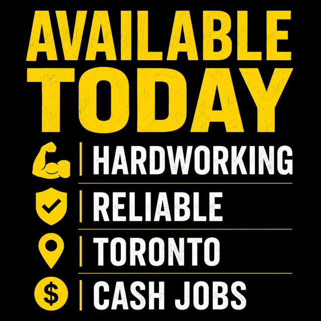 Hardworking & Reliable Worker Available – Can Start Today!