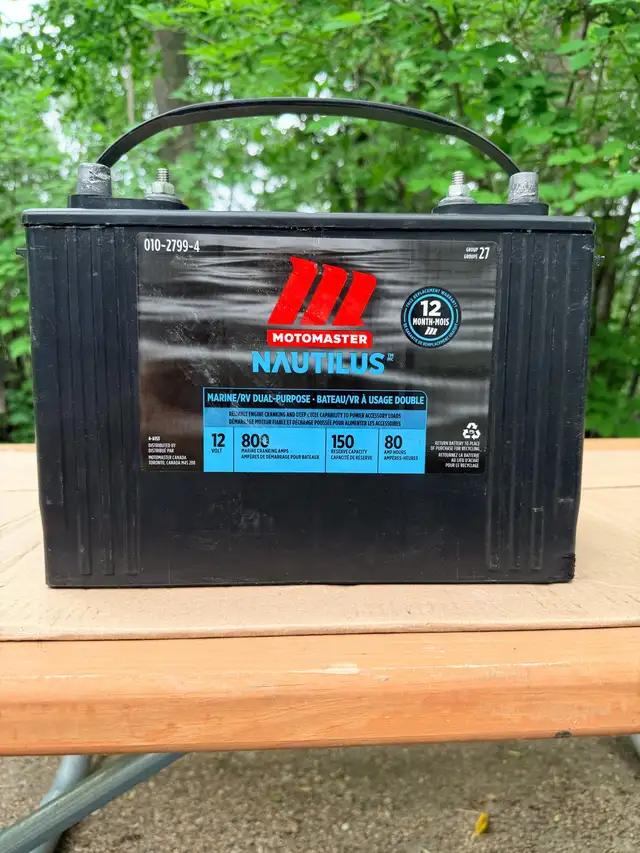 12-Volt Battery (MotoMaster brand - Canadian Tire)