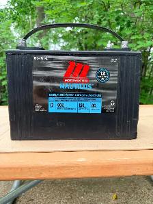 12-Volt Battery (MotoMaster brand - Canadian Tire)