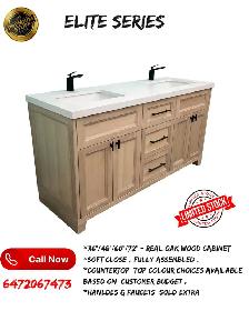LED mirrors shower doors solid wood vanities quartz countertops