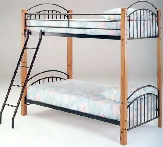 SOLID WOOD / METAL BUNK BED SINGLE OVER SINGLE