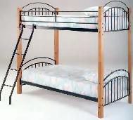 SOLID WOOD / METAL BUNK BED SINGLE OVER SINGLE