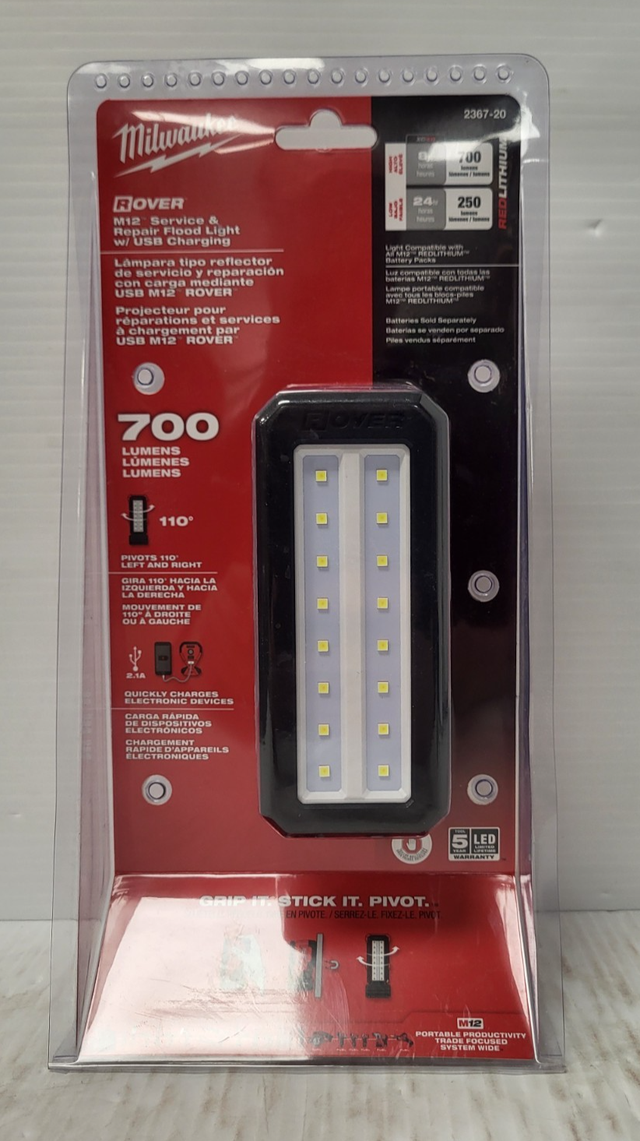 (N94798-1) Milwaukee 2367-20 Cordless M12 Rover Flood Light