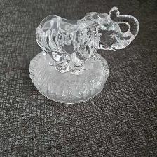 Solid Glass Elephant Ornament - Photo 2