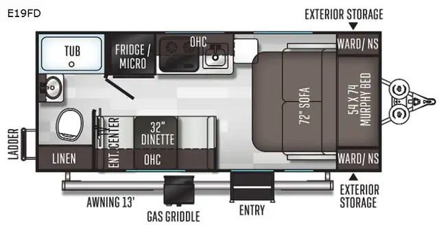 2020 Forest River RV Flagstaff E-Pro E19FD