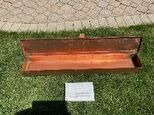 38.25" WIDEx6.25" DEEPx3.25" HIGH COPPER HINGED TRAY WOODWORKING