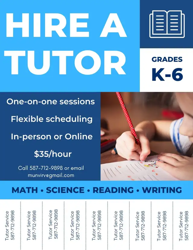 K–6 Tutoring (In-Person or Online) — Certified Alberta Teacher