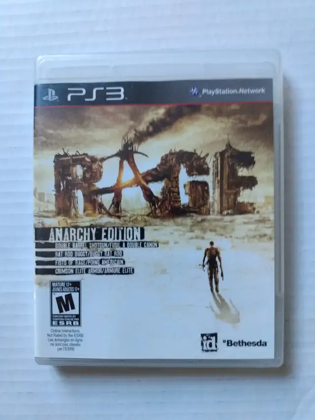 RAGE ANARCHY EDITION PS3 SHOOTING GAME FOR PLAYSTATION 3 MINT