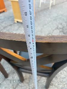 Free delivery used Set of 3 Dark Wood Dining Chairs - Photo 5