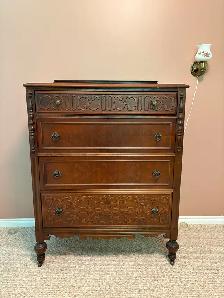 Stunning Solid Wood Tall Boy Dresser
