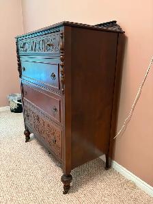 Stunning Solid Wood Tall Boy Dresser - Photo 3