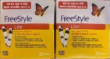 2 boxes (200 ct.) FreeStyle Lite Diab Test Strips exp 08-2027