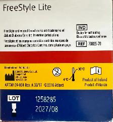 NEW FreeStyle Lite BG Test Strips — 100 Ct. (Exp. 08/2027) - Photo 2