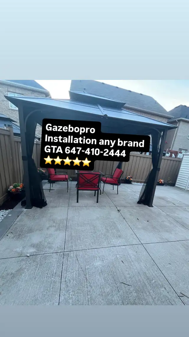 installation gazebo