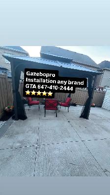 installation gazebo