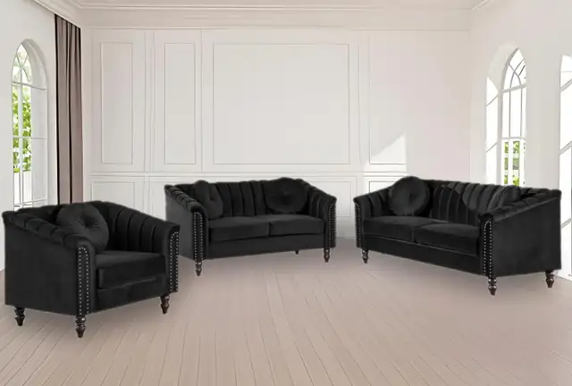 Urgent clearance sale on stylish 3 pc velvet couch